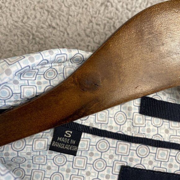 NEW Jachs New York Men's S Short Sleeved Shirt Geometric Pattern Polyester - Picture 6 of 8